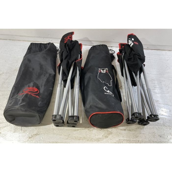 【紫波58-10-1021】【現状販売/100】プロックス(PROX) あぐらイス 2脚セット(通常・くまモン)拍卖