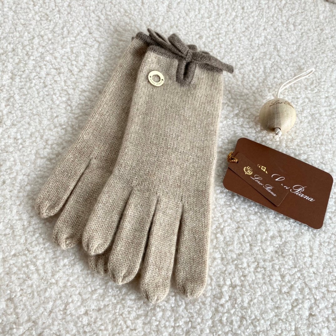 ロロピアーナ Loro Piana カシミア100% ベージュ 手袋拍卖