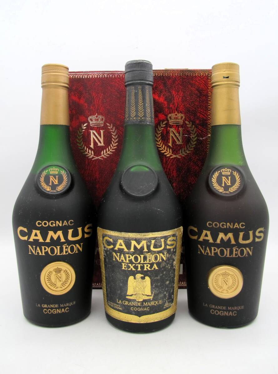 CAMUS カミュ ナポレオン コニャック ブランデー 700ml 40%【未開栓・古酒】3本セット拍卖