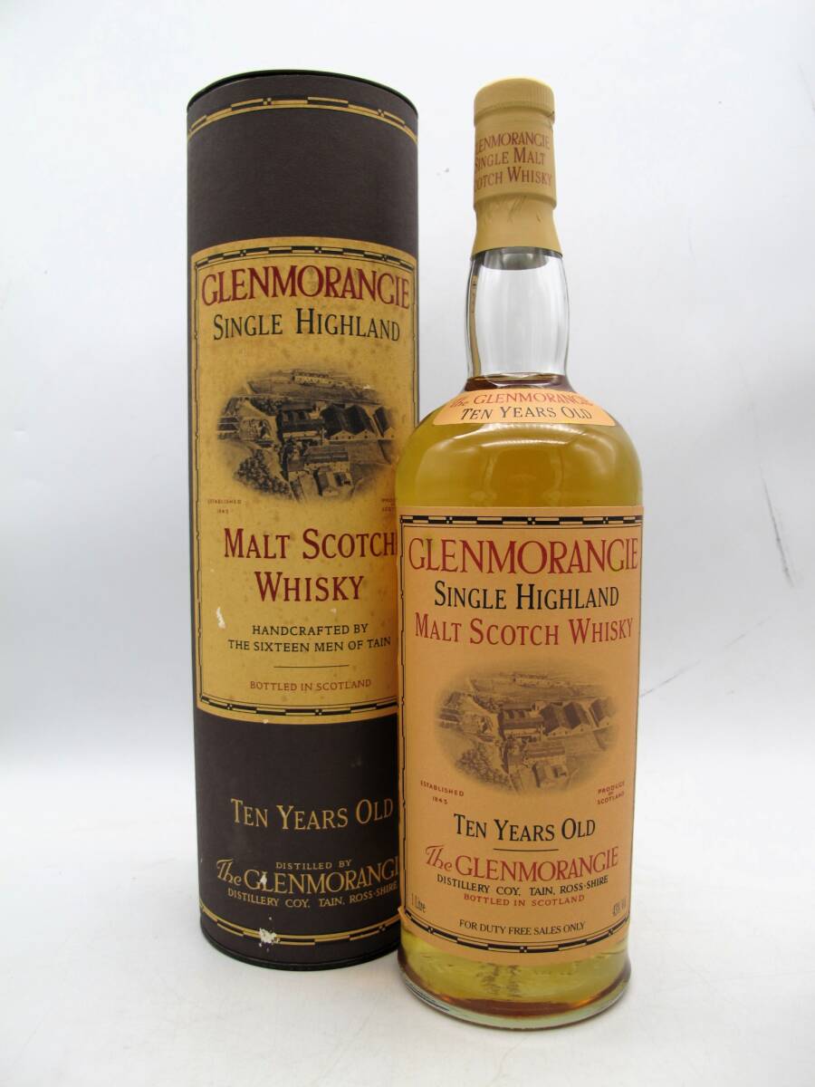 GLENMORANGIE グレンモーレンジィ 10年 シングル ハイランド スコッチウイスキー 1000ml 43%【未開栓・古酒】拍卖