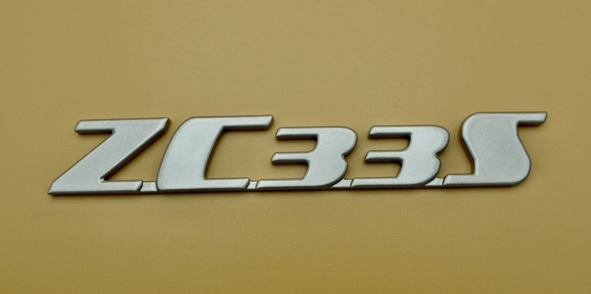 スズキ スイフトスポーツ ZC33S Handmade Emblem オリジナル 手作りエンブレム Ver2 (シルバーメタリック)拍卖