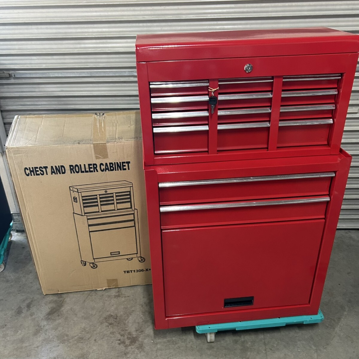 未使用保管品 ヨロスト チェスト キャビネット TBT1306 TBR1302 ローラー 工具箱 DIY 赤 (4)拍卖
