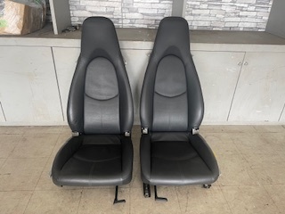 ■激レア!! PORSCHE  ポルシェ純正997 黒 フロント左右シート  1台分 911拍卖
