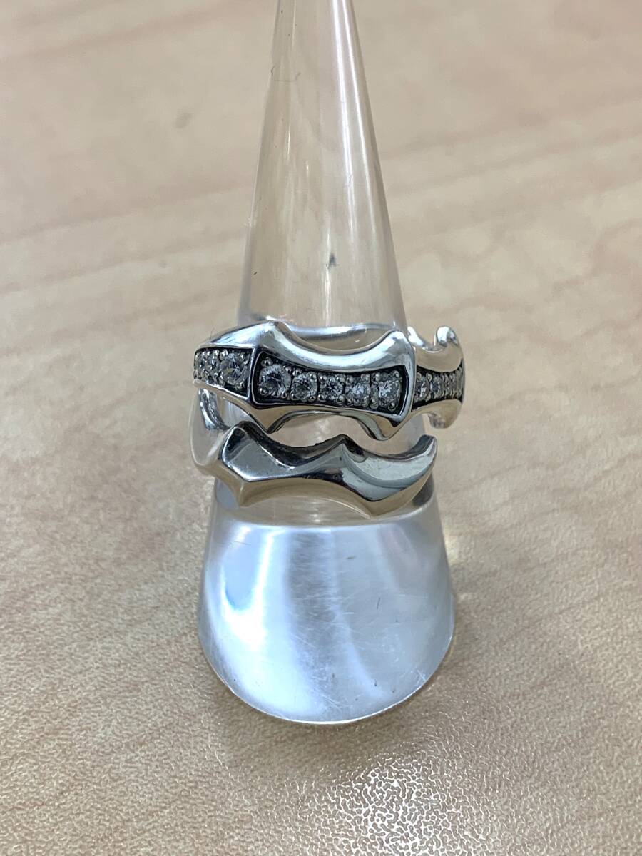 M'S COLLECTION STONE RING サイズ=16号 SILVER ☆自宅保管品 拍卖