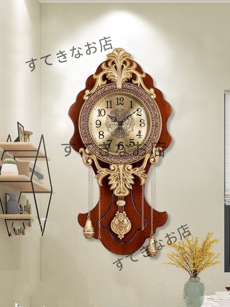 人気★壁掛け時計 静音 飾り物 壁掛け時計 ヨーロッパ式 応接間 トレロ 豪華拍卖