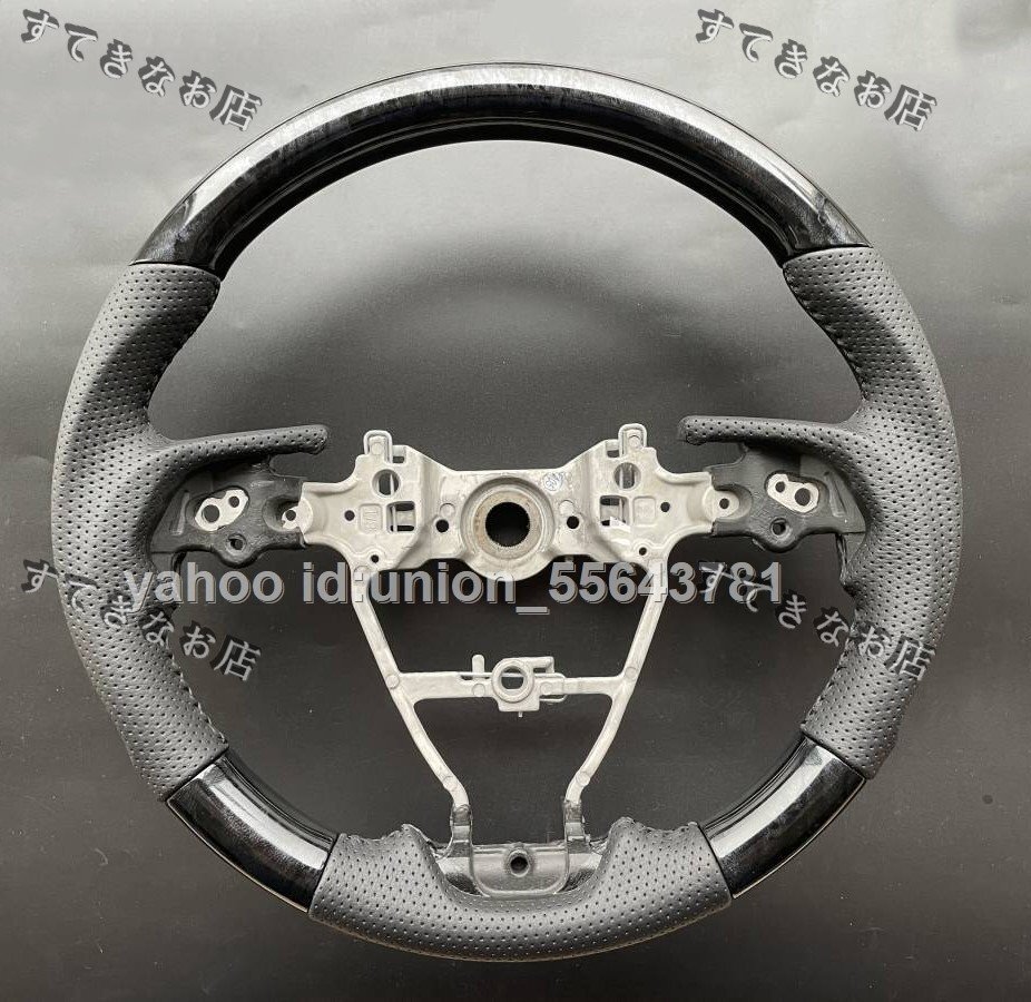 送料無料 トヨタ カローラ スポーツ (ZWE211/NRE21#)カムリ(AXVH70)クラウン(GWS224 / ARS220) ブラック木目調 ステアリング拍卖