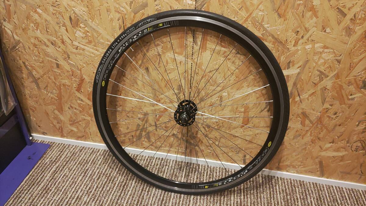 軽量仕様 カスタムハブ ラジアル組 ピストホイール フロント 軽量タイヤ付属 競輪 fixed USED拍卖