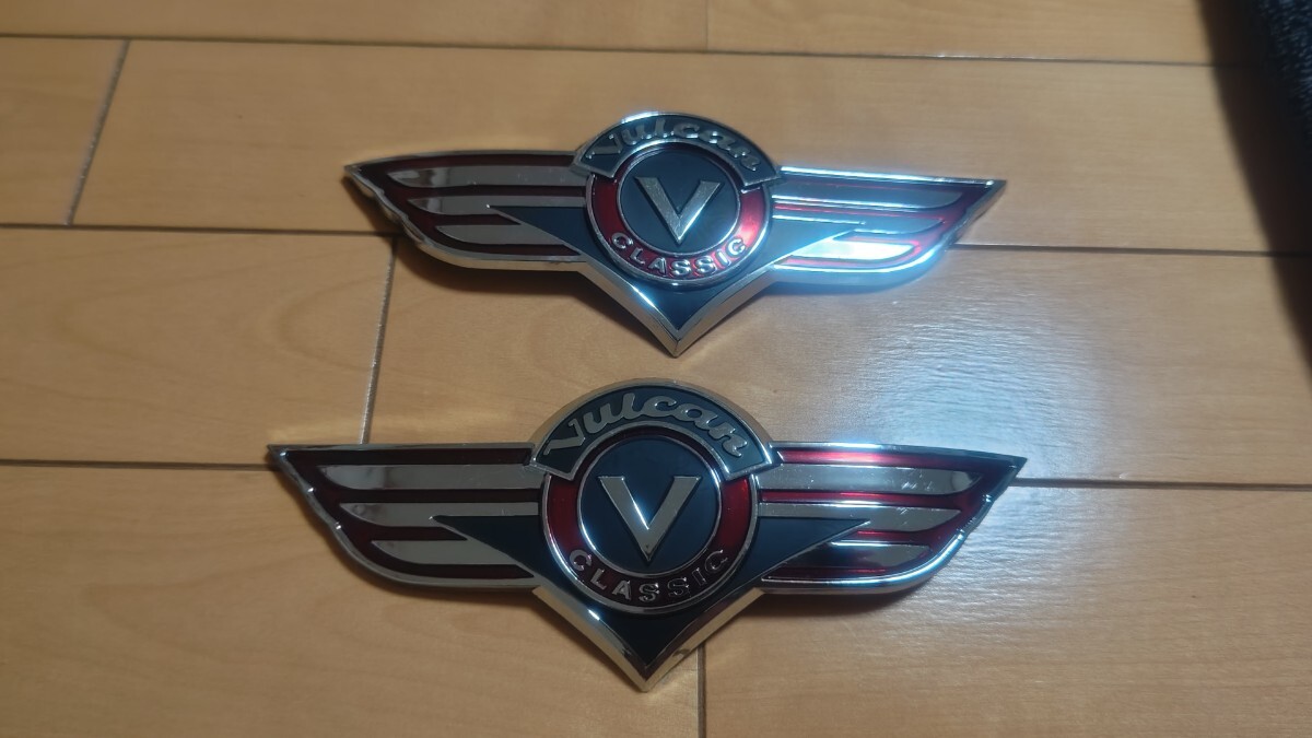 Kawasaki バルカンクラシック 新品 未使用 タンクエンブレム 左 右 L R 2個 セット カワサキ Vulcan CLASSIC拍卖