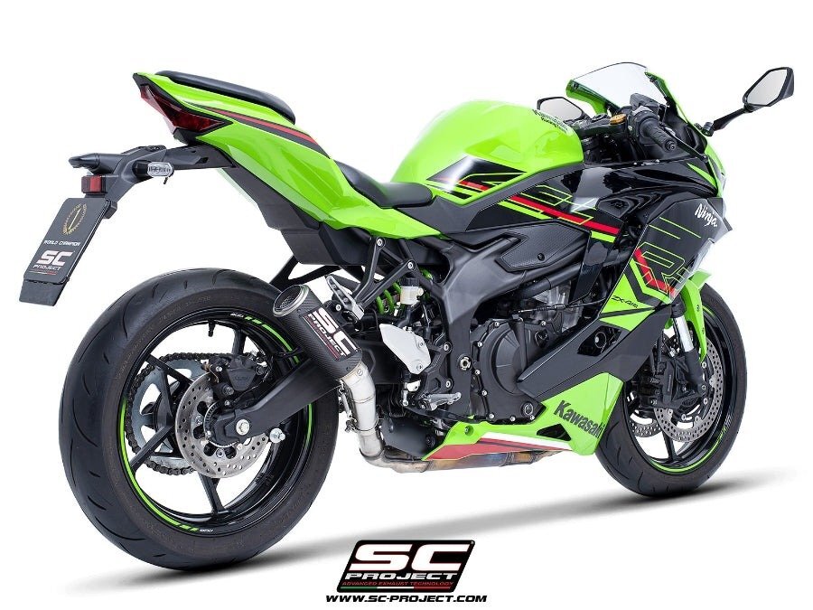 【国内在庫】SC-PROJECT SCプロジェクト CR-T カーボン スリップオンサイレンサー 純正キャタライザー対応 NINJA ZX-4R SE / RR '24-25 ★拍卖