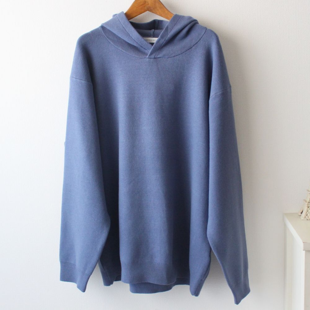 【Lサイズ】新品 タケオキクチ THE SHOP TK ニット プルパーカー メンズ ライトブルー拍卖