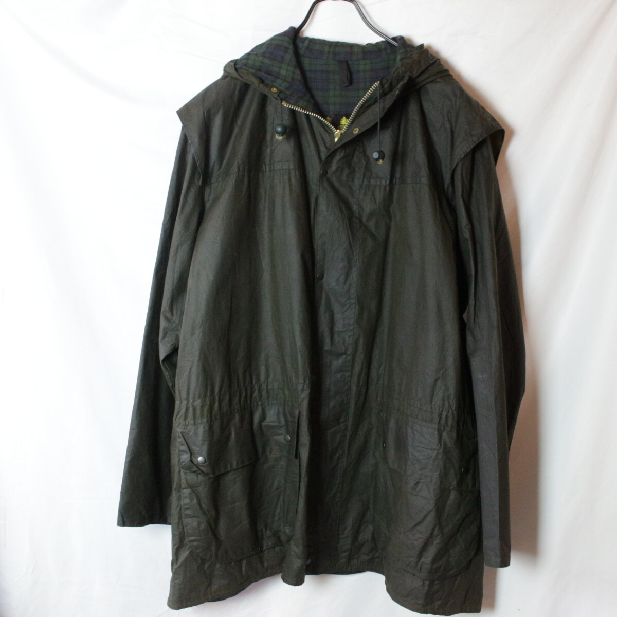 90s Barbour Durham オイルドジャケット セージ L相当 バブアー ダーハム デュラハム カーキ セージ拍卖