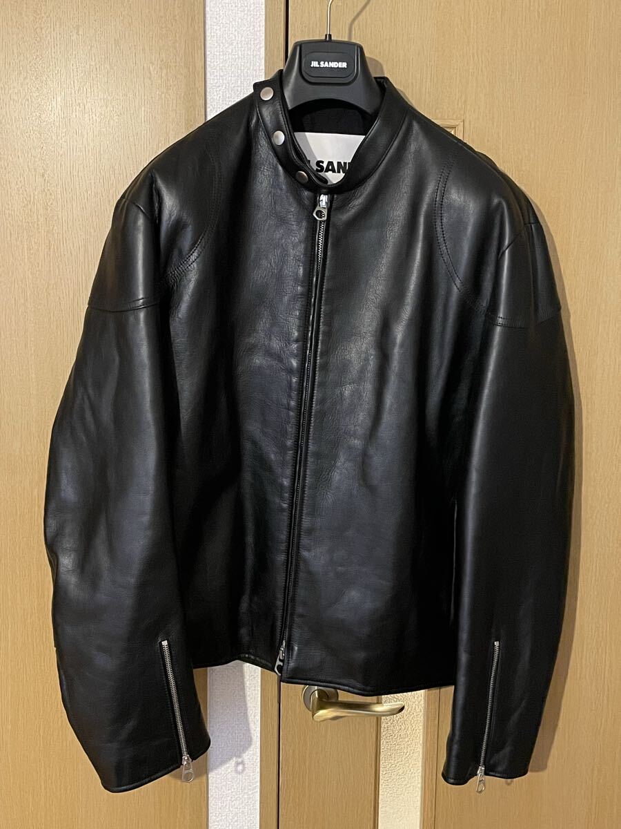 未使用品 25SS JIL SANDER シングルレザーライダース拍卖