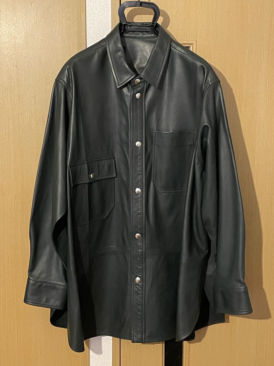 OAMC Max Leather Shirt Green シャツジャケット拍卖
