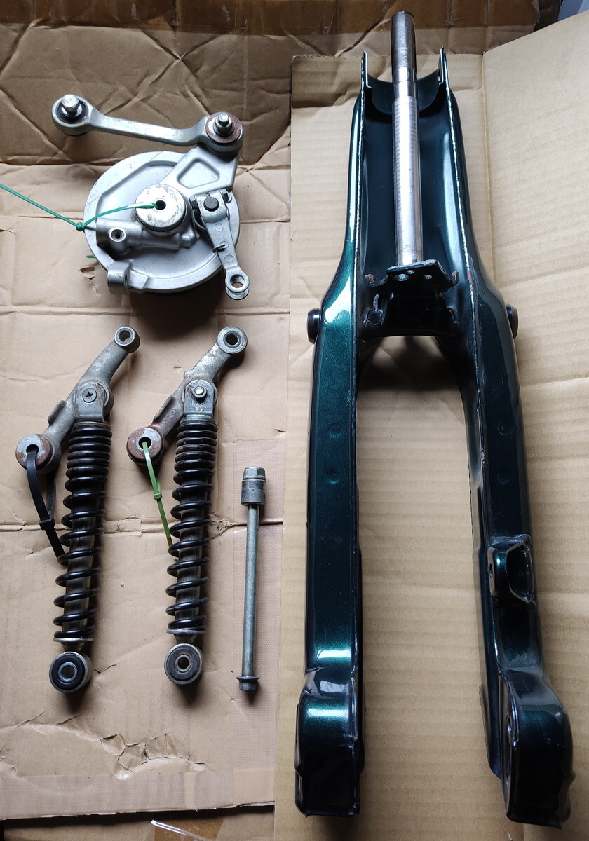 スーパーカブ50 カスタム CUSTOM CM C50 フロント フォーク ステム サスペンション アンチリフト グリーンメタリック 緑拍卖