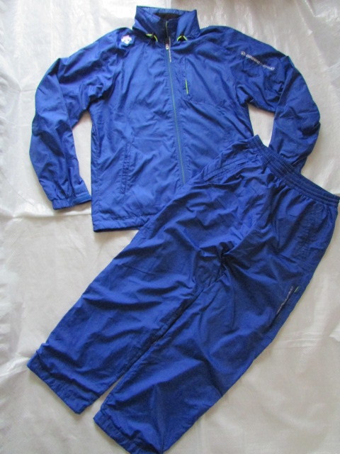 送料無料 USED きれい 上下 セットアップ DESCENTE デサント アスレチック コズミックサーモ ウインド ジャケット パンツ メンズO 拍卖