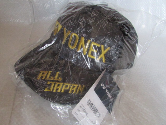 未使用 タグ付き 袋入り 未開封 yonex ALL JAPAN メッシュ キャップ 一般 大人サイズ 帽子 ロゴ刺繍 サイズ調節付き オール ジャパン拍卖