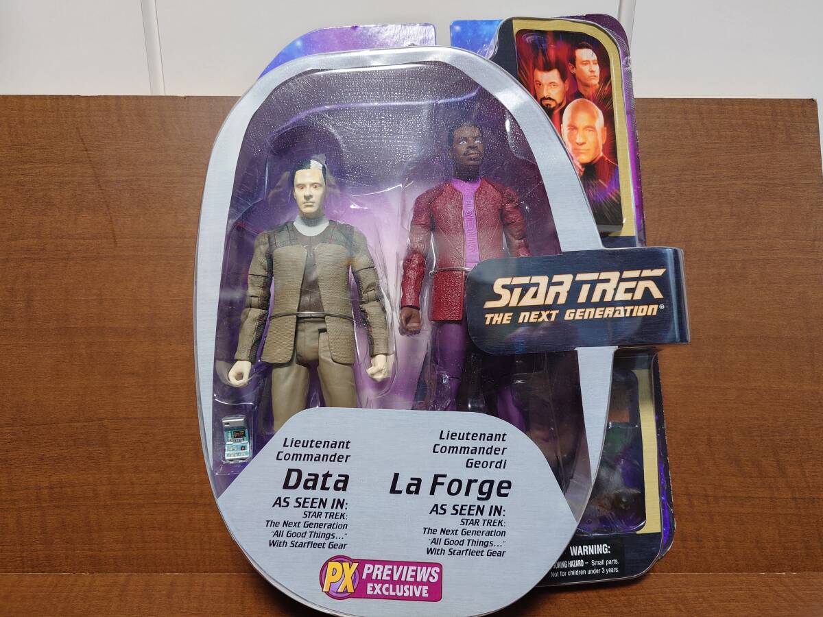 スタートレック TNG フィギュア データとラフォージ 2体セット(永遠への旅より)7インチフィギュア アートアサイラム拍卖