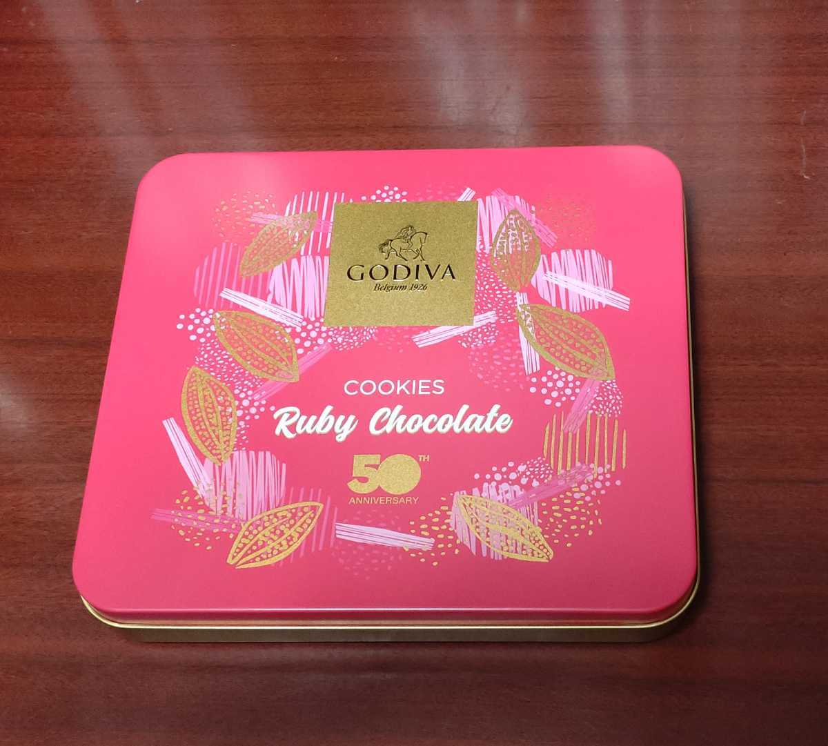 ☆GODIVA☆50周年アニバーサリー感謝の想い☆クッキー空き缶☆未使用☆拍卖