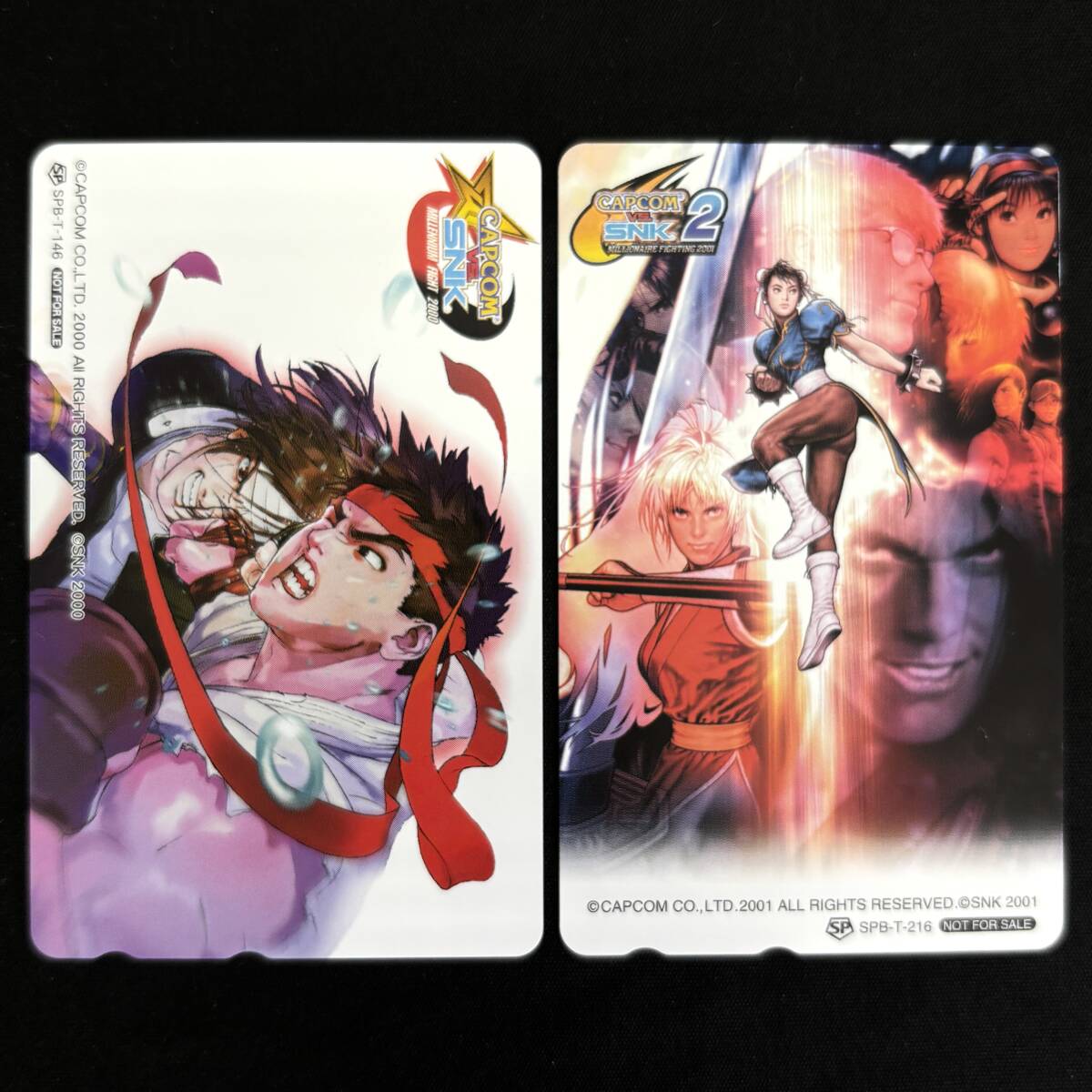 未使用『CAPCOM VS. SNK /2 ミレニアムファイト2000 ミリオネア ファイティング2001 テレホンカード 50度数 2枚』テレカ 現状品 D-6041拍卖