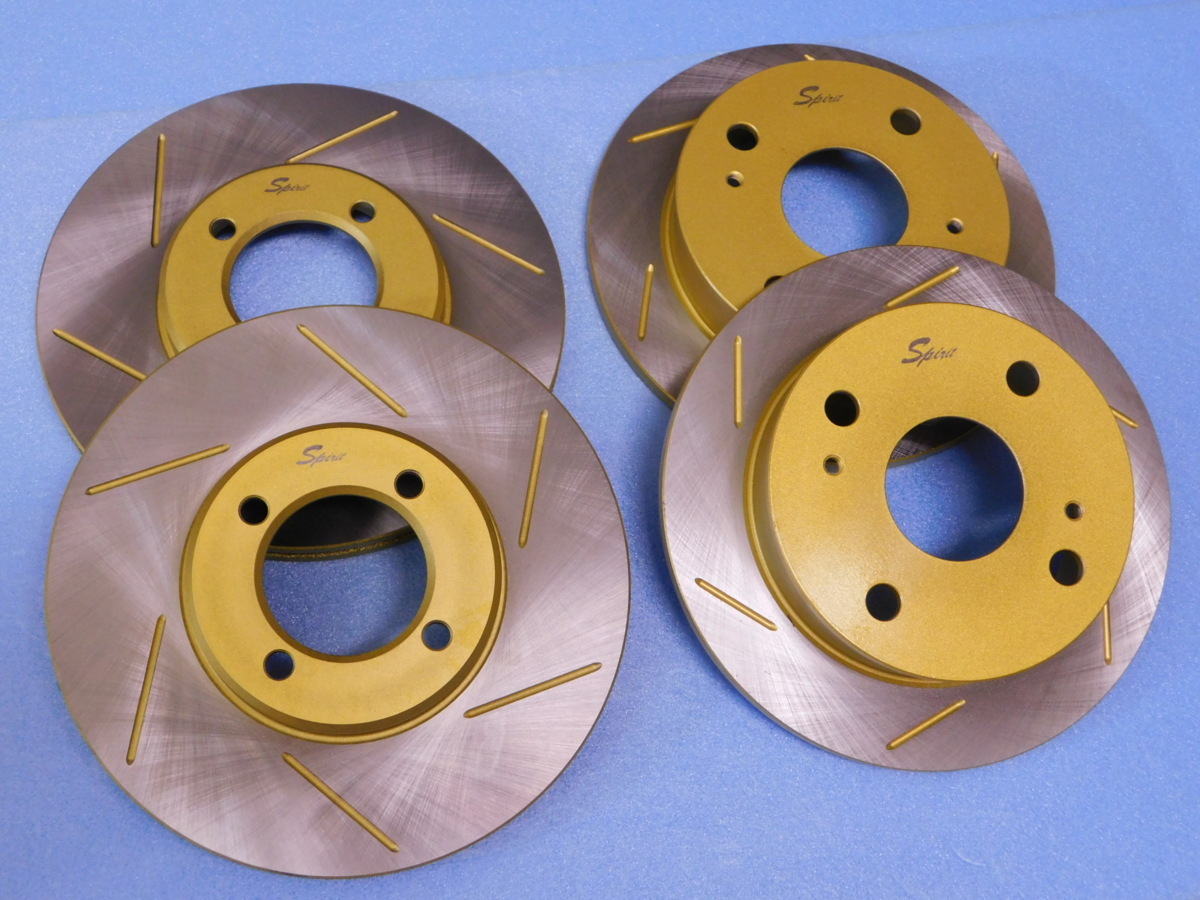 【フロント+リア用・6スリットローターセット】※ 耐熱ゴールド塗装仕様 AE86 レビン・トレノ拍卖