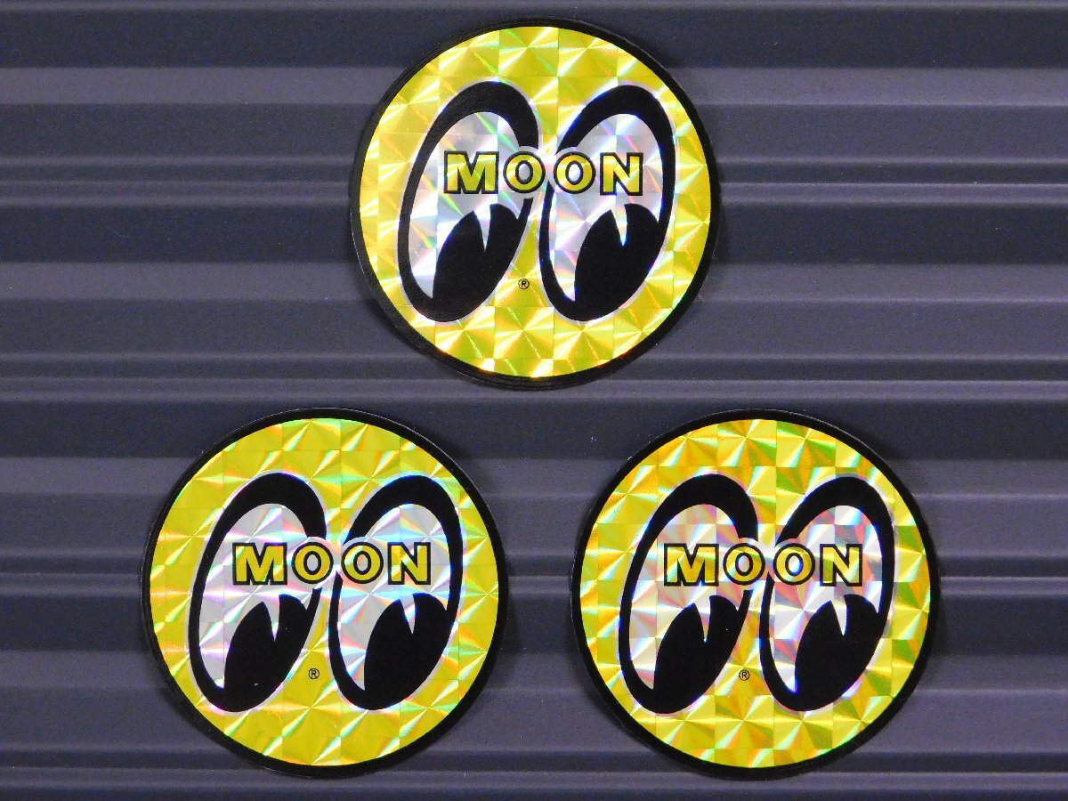 ◆送料\110◆【MOONEYES・ムーンアイズ】※《アイボール プリズムステッカー・直径40mm / 3枚セット》 DM058拍卖