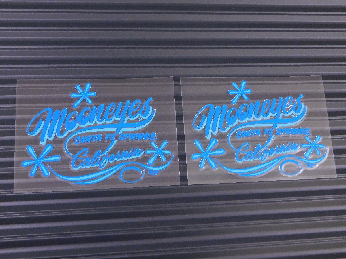 ◆送料\140◆【MOONEYES・ムーンアイズ】※《カリフォルニアピンストライプステッカー・ブルー / 2枚セット》DM173BL 抜きタイプ拍卖