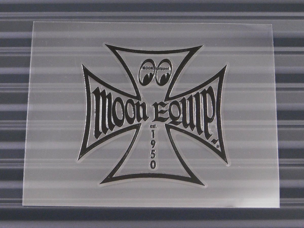 ◆送料\110◆【MOON Equipped・ムーンイクイップド】※《アイアンクロスデカール・ブラック》 MQD024BK 転写式 ステッカー 抜きタイプ拍卖