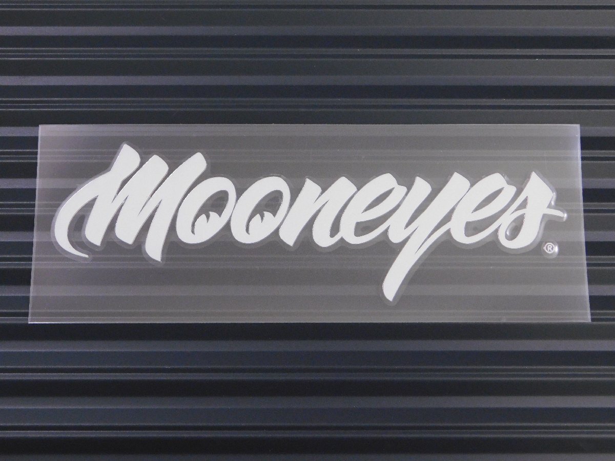 ◆送料\110◆【MOONEYES・ムーンアイズ】※《MOONEYESステッカー・ホワイト》 DM234WH 転写式 ステッカー 抜きタイプ拍卖