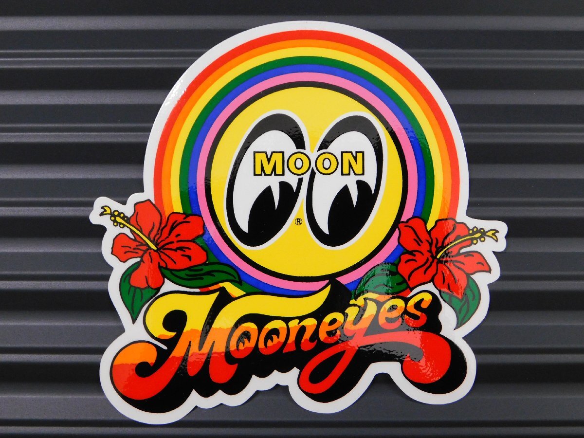 ◆送料\140◆【MOONEYES・ムーンアイズ】※《レインボーステッカー》 DM033 ハイビスカス 拍卖