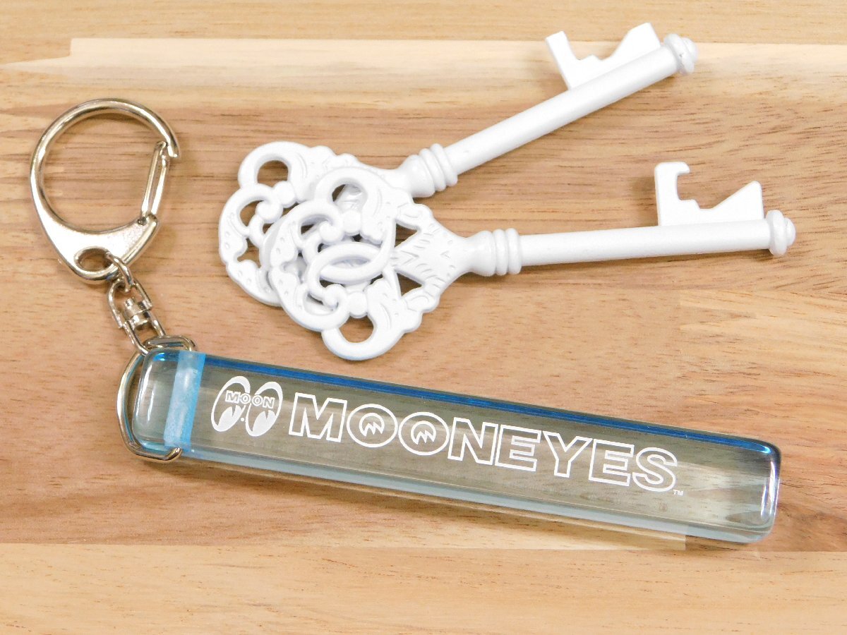 ◆送料無料◆【MOONEYES・ムーンアイズ】※《アクリルスティックキーリング / ライトブルー》 MKR210 キーホルダー ホテル モーテル拍卖