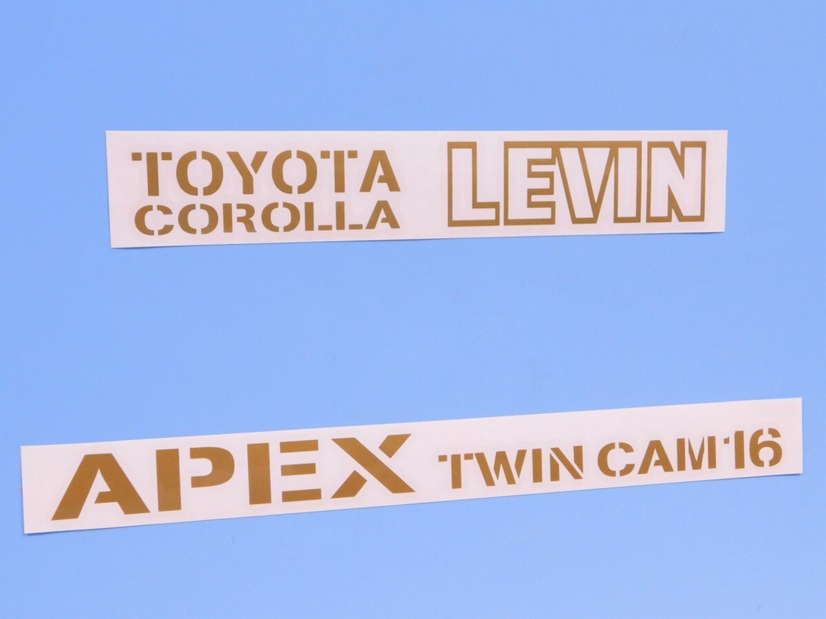 【トランクステッカー・APEX TWIN CAM 16・ゴールド】※ AE86 レビン拍卖
