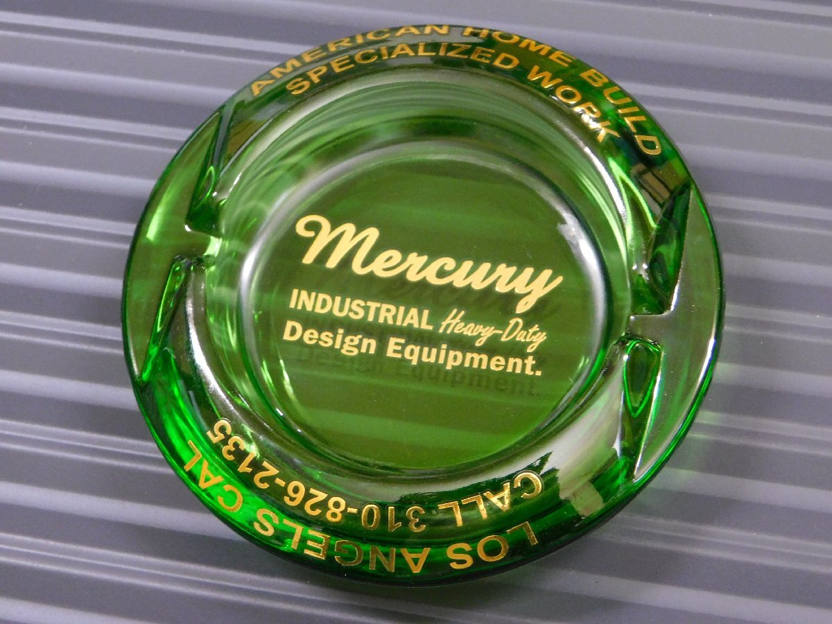 ◆送料\185◆【MERCURY・マーキュリー】※《ガラスアッシュトレイ・HOME BUILD / グリーン》 ME010849 アメリカン雑貨 灰皿拍卖