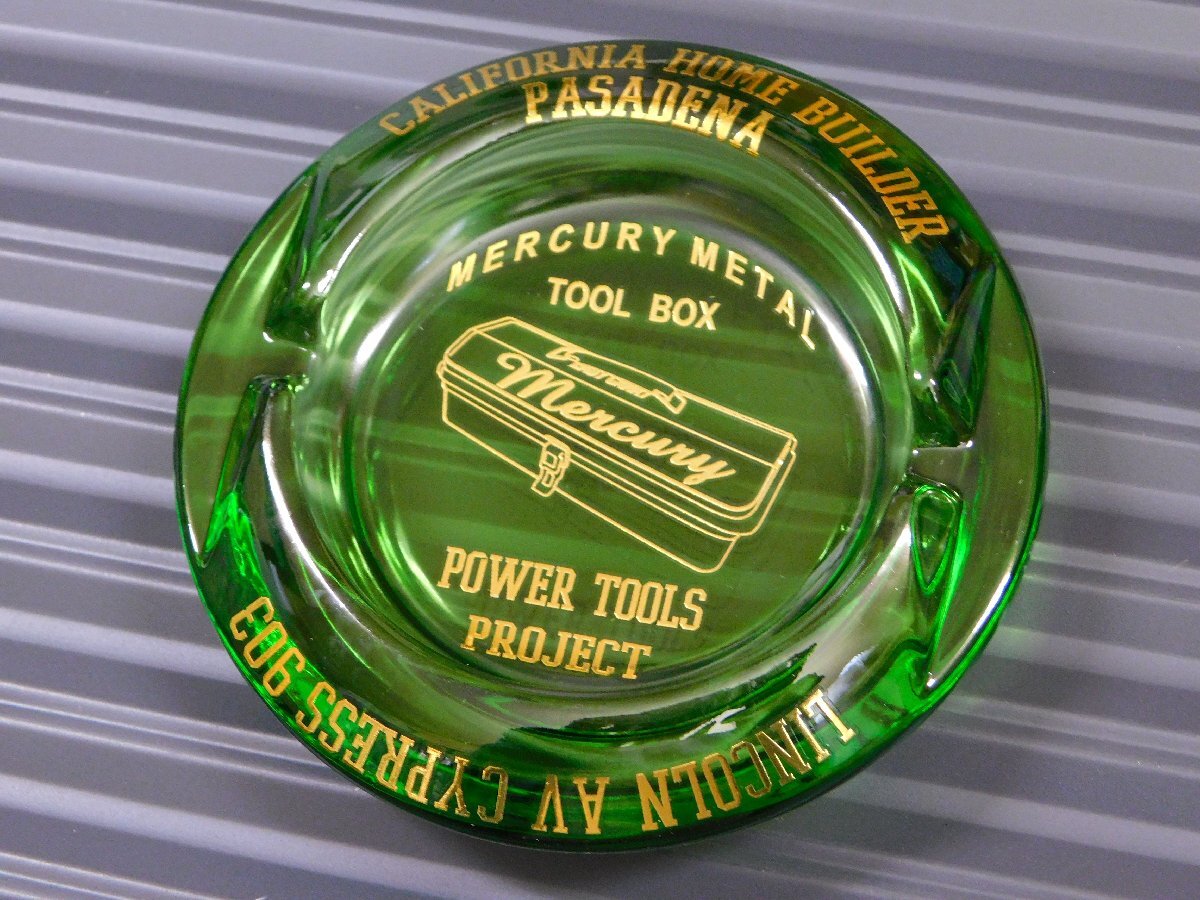 ◆送料\185◆【MERCURY・マーキュリー】※《ガラスアッシュトレイ・PASADENA / グリーン》 ME016650 アメリカン雑貨 灰皿拍卖