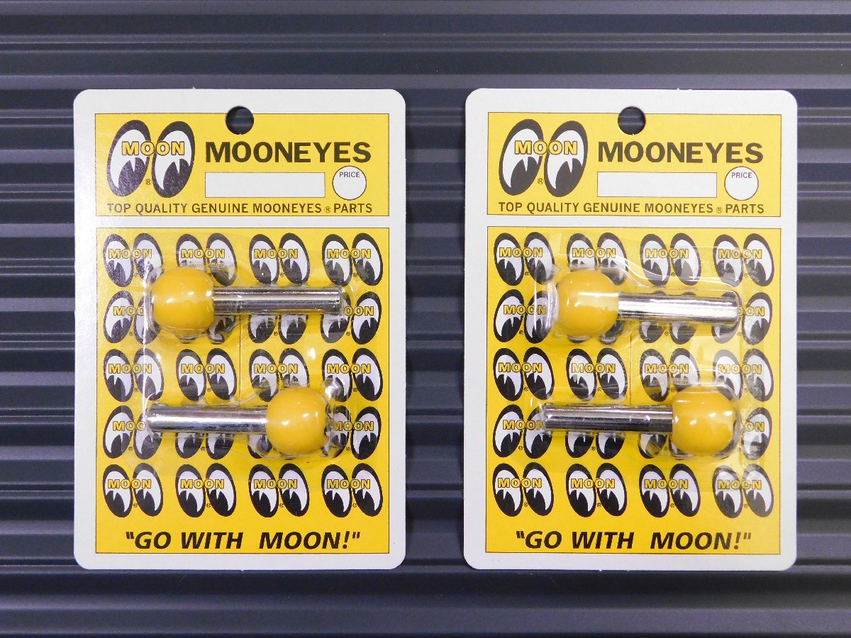 ◆送料無料◆【MOONEYES・ムーンアイズ】※《ドアロックノブ 4本入り / イエロー》 AA112MN Eyeball アイボール拍卖