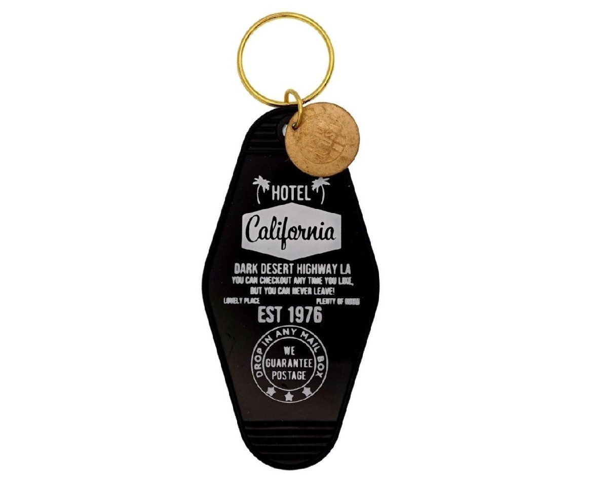 ◆送料\140◆【モーテルキーホルダー】※《HOTEL CALIFORNIA② / ブラック》 カリフォルニア ホテル キータグ キーホルダー拍卖