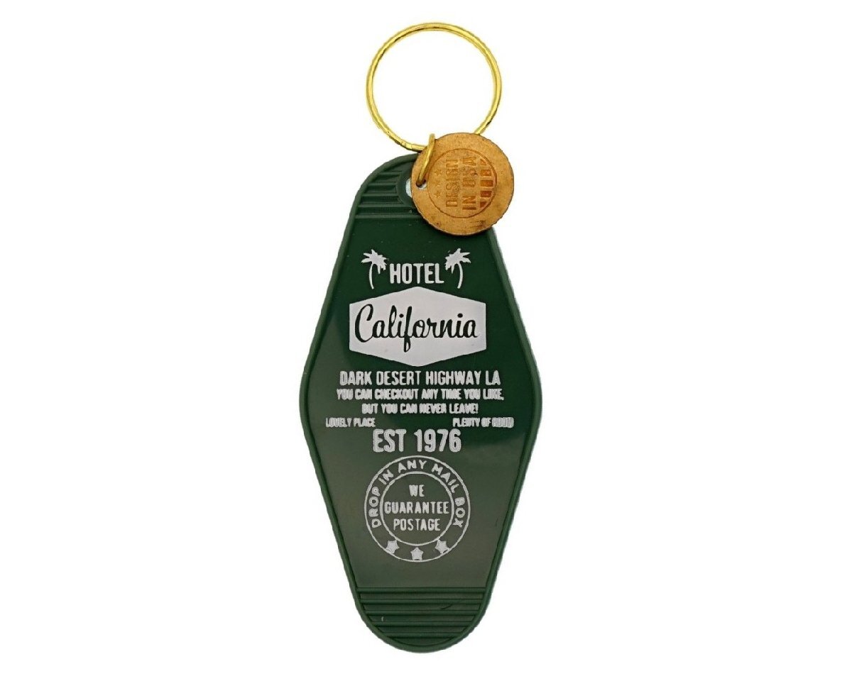 ◆送料\140◆【モーテルキーホルダー】※《HOTEL CALIFORNIA② / オリーブ》 カリフォルニア ホテル キータグ キーホルダー拍卖