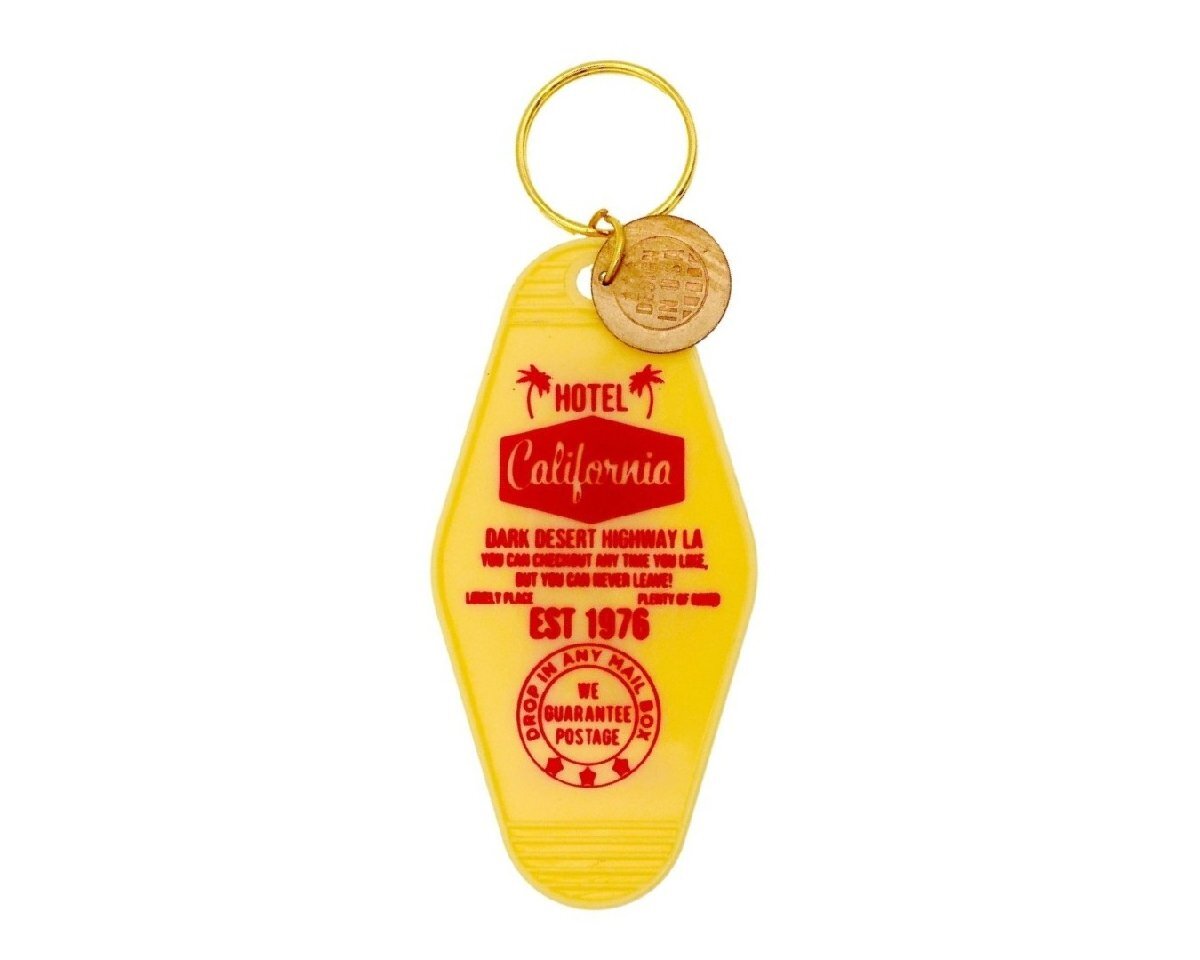 ◆送料\140◆【モーテルキーホルダー】※《HOTEL CALIFORNIA② / アイボリー》 カリフォルニア ホテル キータグ キーホルダー拍卖