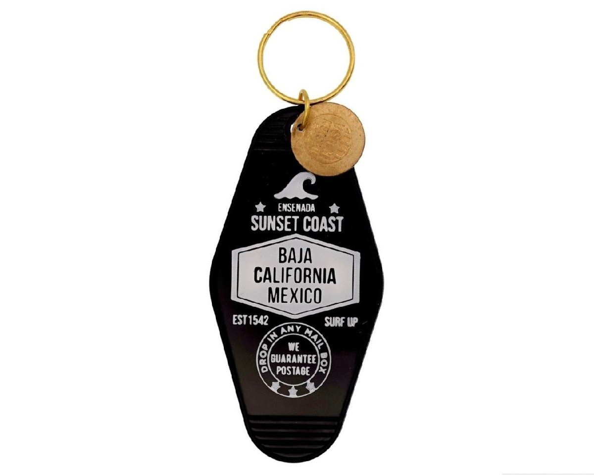 ◆送料\140◆【モーテルキーホルダー】※《BAJA CALIFORNIA MEXICO / ブラック》 ホテル キータグ キーホルダー拍卖