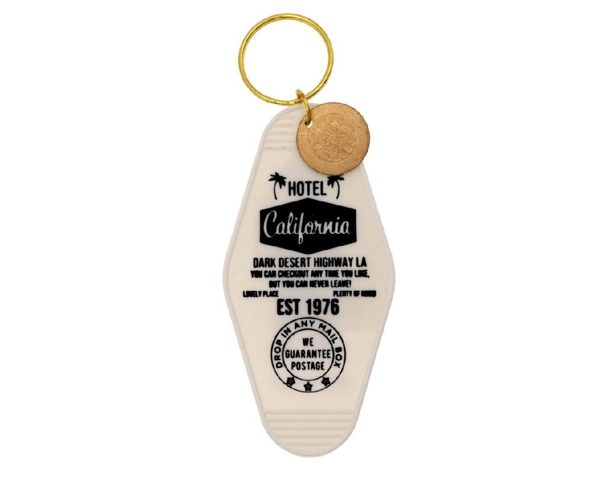 ◆送料\140◆【モーテルキーホルダー】※《HOTEL CALIFORNIA② / ホワイト》 カリフォルニア ホテル キータグ キーホルダー拍卖