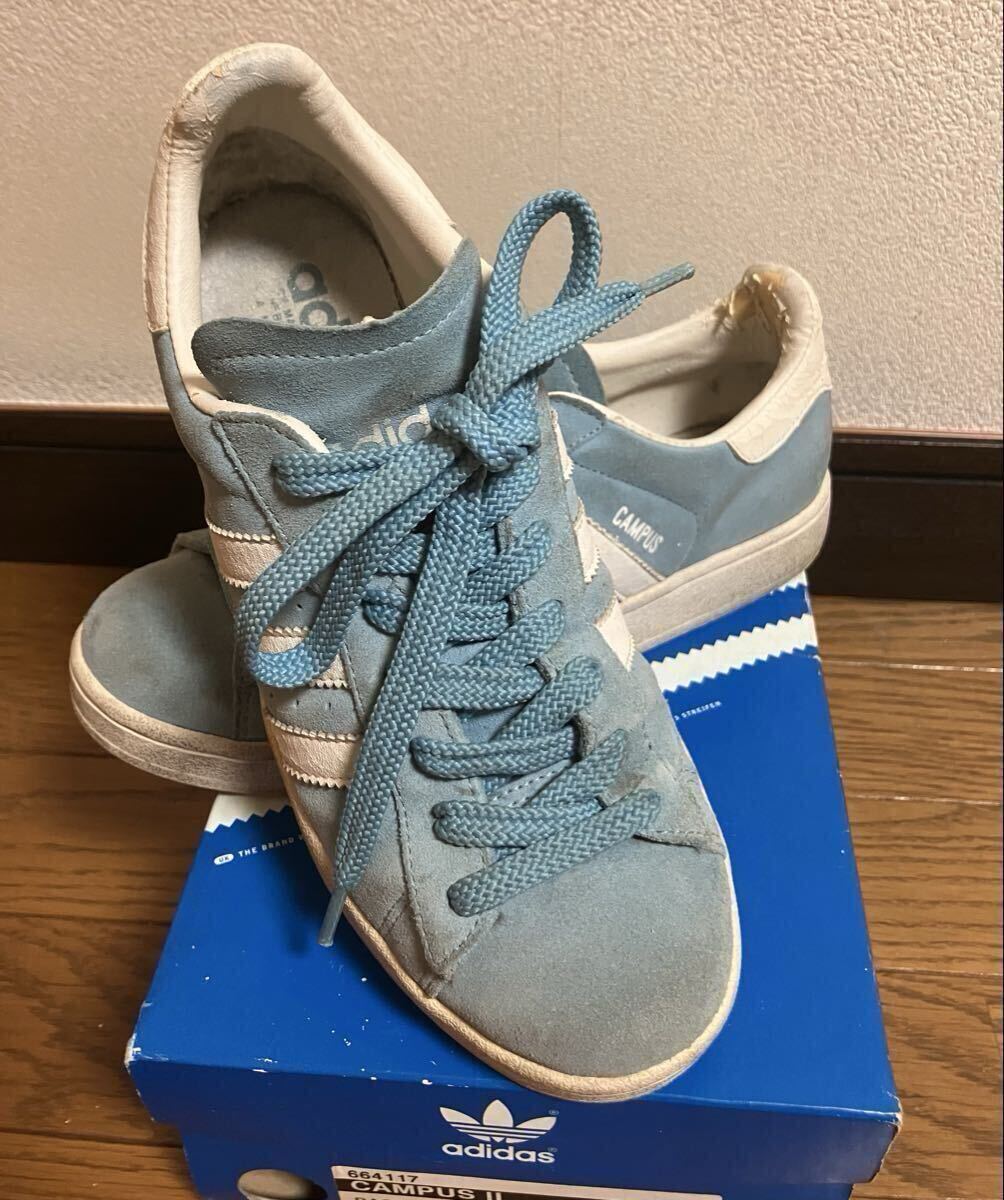 中古 adidas アディダス CAMPUS Ⅱキャンパス 2 水色 BLUE USED 25cm 拍卖