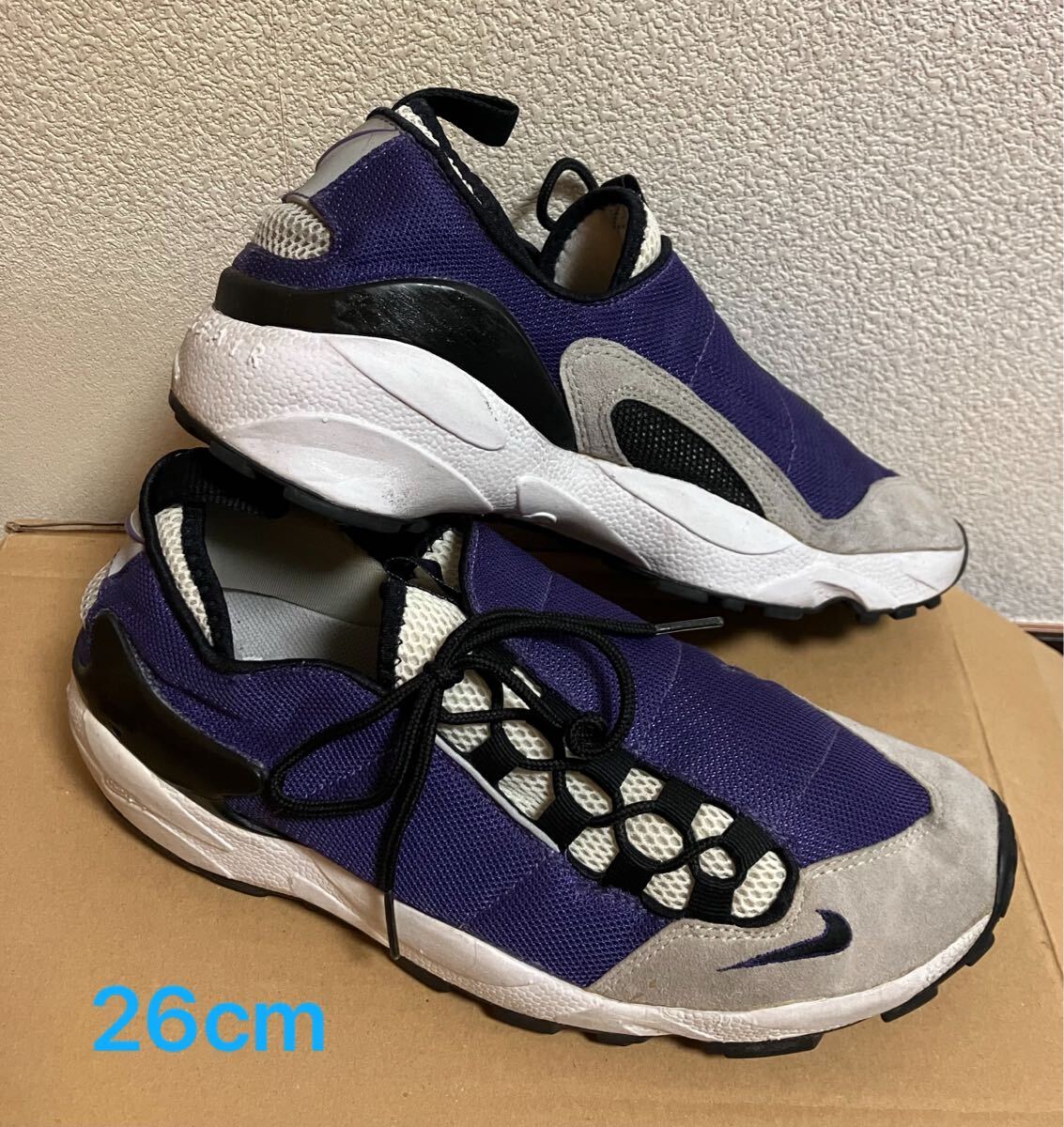 即発送 2005年製 復刻 VINTAGE NIKE AIR FOOTSCAPE US8 26cm ナイキ エア フットスケープ ヴィンテージ パープル 紫拍卖