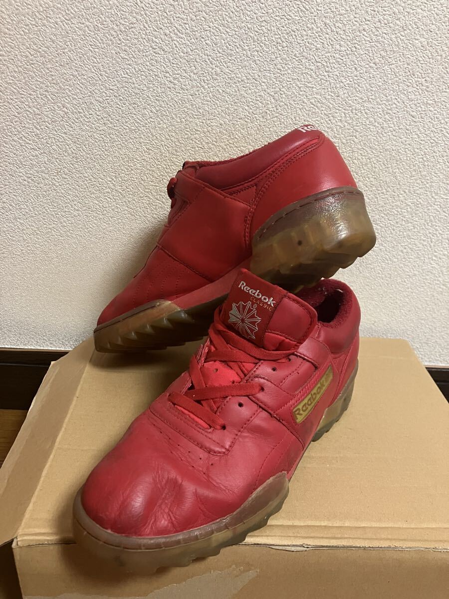 即発送 中古 USED 日本未発売 Reebok リーボック Classic クラシック シャークソール スニーカー 赤 US11 29cm拍卖