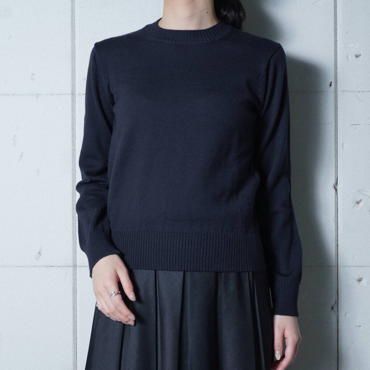 【COMME des GARONS】コムデギャルソン 98年製 極美品タグ付 ウール100%クルーネックニット black拍卖