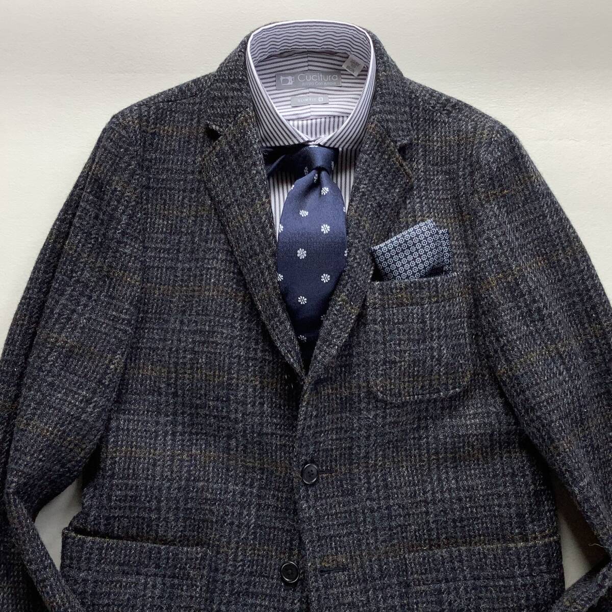 大人の秋冬★ハリスツイード×アーバンリサーチ D'sh 38 テーラードジャケット SS5拍卖