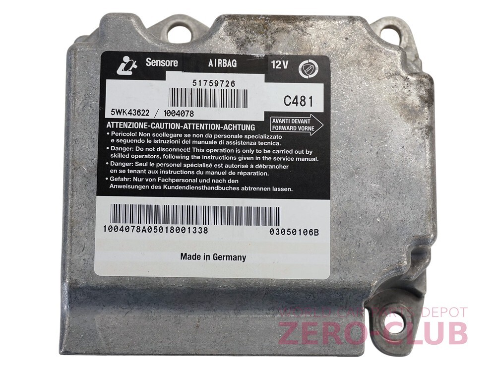 『FIAT ムルティプラ 182B6用/純正 エアバッグコンピューター CPU』【2366-97328】拍卖