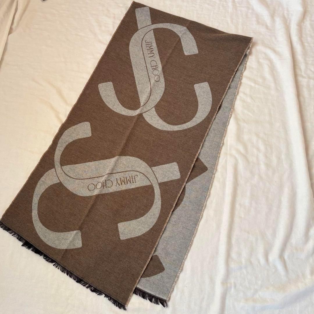 ジミーチュウマフラー羊毛絹メンズレディースイタリア製拍卖