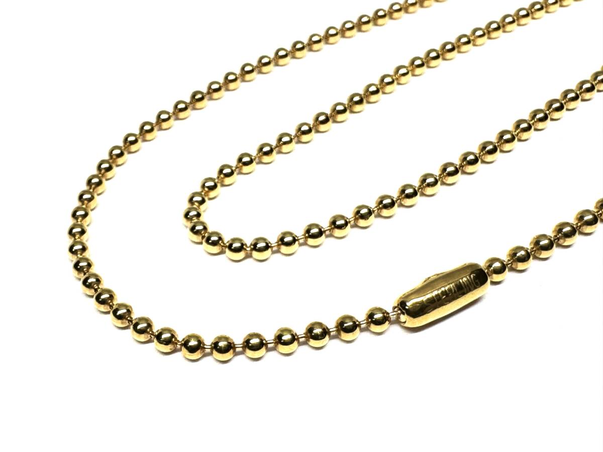 クロムハーツ ゴールド メッキ コーティング 925 ボールチェーン 76㎝ ネックレス拍卖
