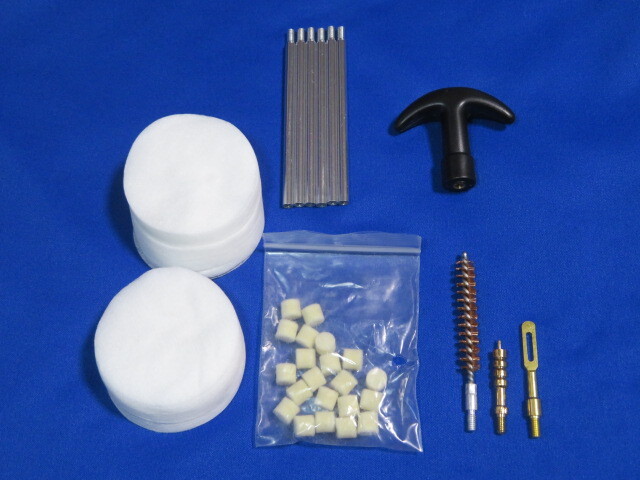 ボアクリーニングキット 30口径用 銃身清掃用お得なセット ロッド、ボアブラシ、ジャグ、チップ、クロス、パッチ付  狩猟 射撃 ライフルに拍卖