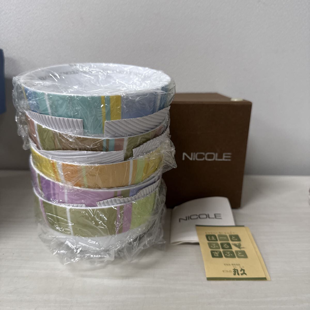 ● NICOLE ボウルセット 5セット NC-500-3 和食器 陶器 中鉢 小丼 どんぶり 食器 未使用品 ●拍卖