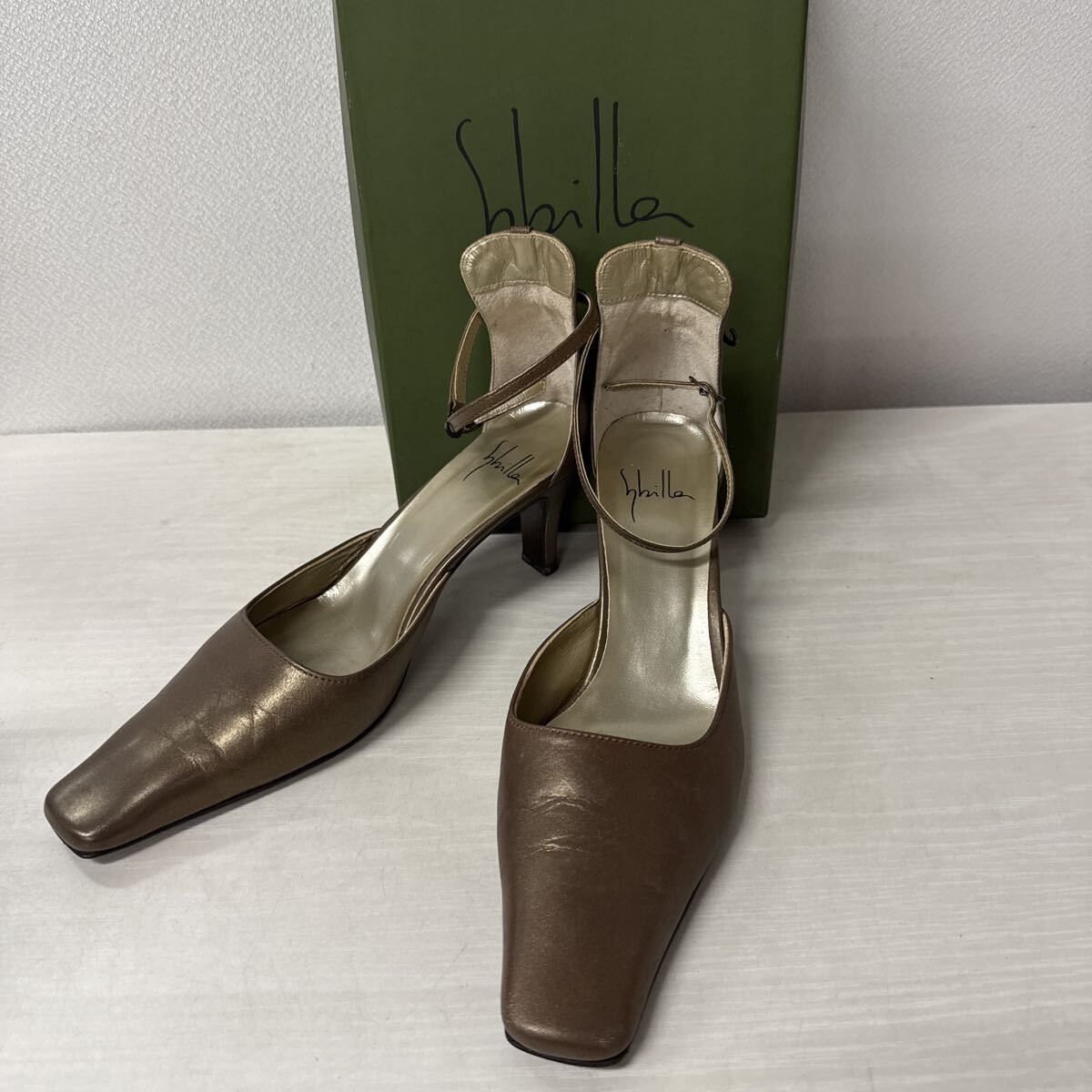 ● シビラ パンプス 23.5cm ヒール 靴 ブラウン 中古品 ●拍卖